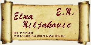 Elma Miljaković vizit kartica